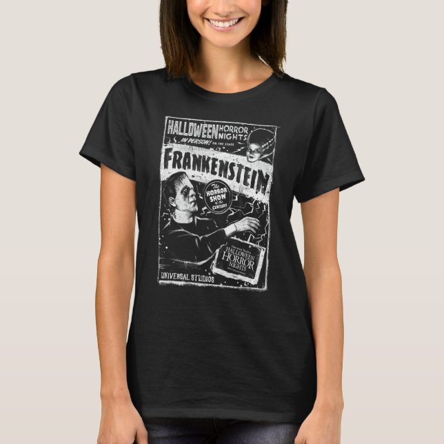 Camiseta Halloween Horror Nights Frankenstein & Bride Fr (Frente)