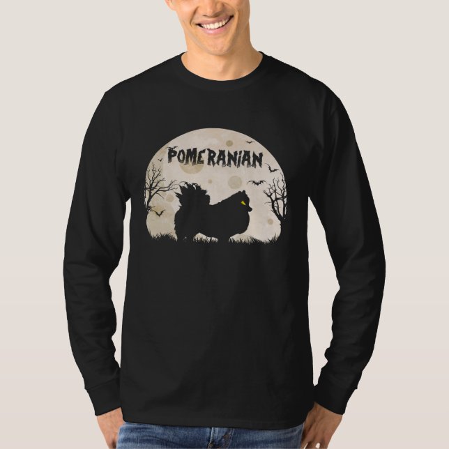 Camiseta Halloween Horror Pomeranian (Frente)