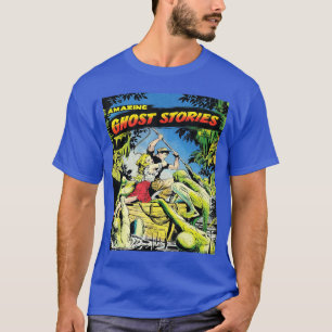 Camiseta Halloween Horror Quadrinhos de Monstros Vintage Re