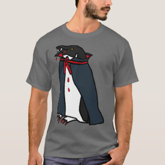 Camiseta Halloween Horror Vampire Penguin