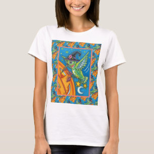 CAMISETA HALLOWEEN HUMMINGBIRD E JACK O LANTERN WHIMSY