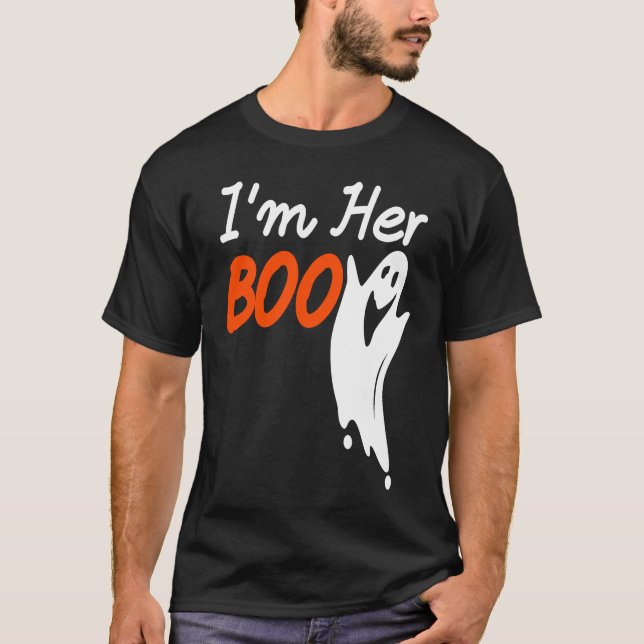 Camiseta Halloween I'm Her Boo I'm His Witch Matching Coupl (Frente)