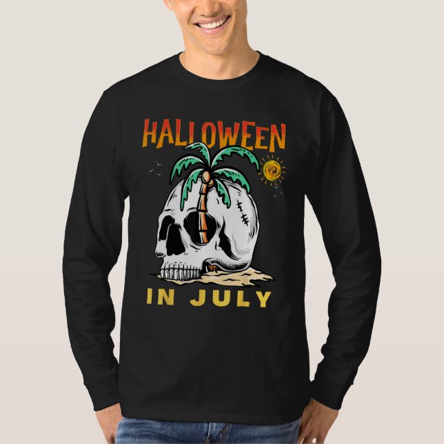 Camiseta Halloween in July  Summer Vacation Beach Family Tr (Frente)