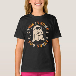 Camiseta Halloween Isto é um fantasma engraçado de uma folh