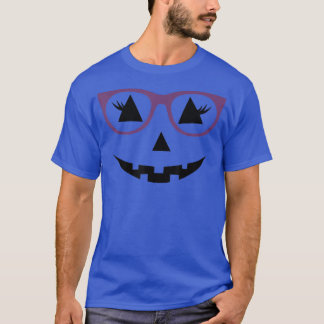Camiseta Halloween Jack O Lantern Face Pumpkin Purple Glass