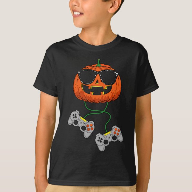 Camiseta Halloween Jack O Lantern Gamer Boys Brincadeira H (Frente)