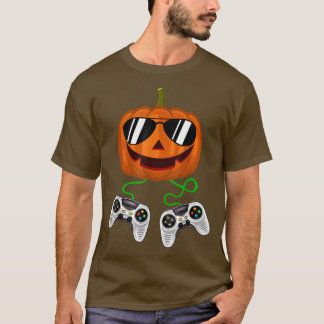 Camiseta Halloween Jack O Lantern Gamer Boys Homens Engraça