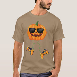 Camiseta Halloween Jack O Lantern Gamer Boys Homens Engraça
