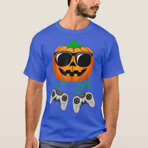 Camiseta Halloween Jack O Lantern Gamer Boys Homens Engraça