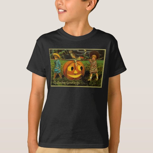 Camiseta Halloween Jack-o-Lantern Harvest Night por Criança (Frente)