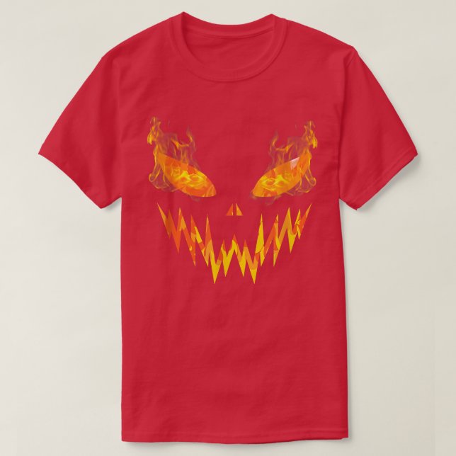 Camiseta Halloween Jack O Lanterna Assustado Pumpkin (Frente do Design)