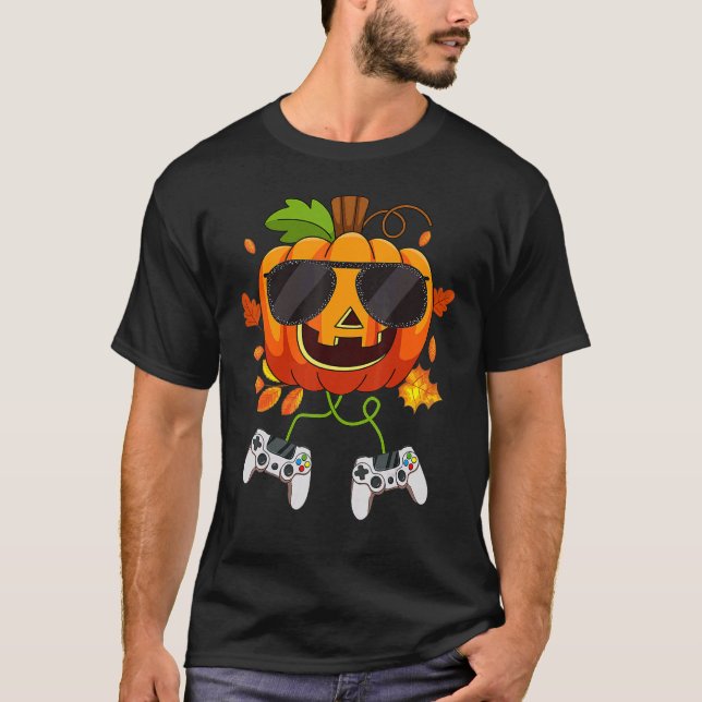 Camiseta Halloween Jack O Lanterna Gamer Boys Hall (Frente)