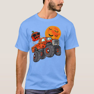 Camiseta Halloween Jack O Lanterna Monster Truck Toddler Bo