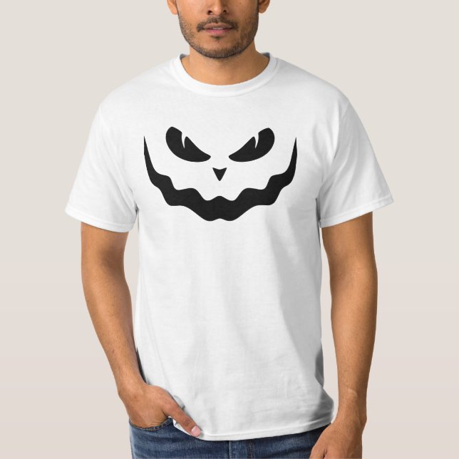 Camiseta Halloween Jack O Lanterna Pumpkin Cara Assustadora (Frente)