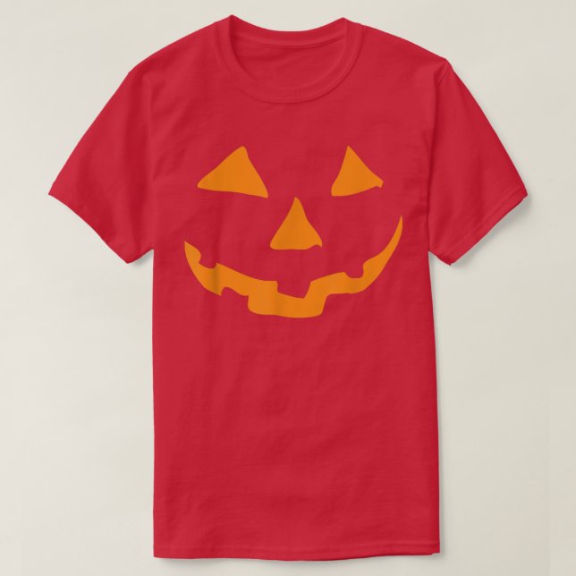 Camiseta Halloween Jack O Lanterna Pumpkin Face (Frente do Design)