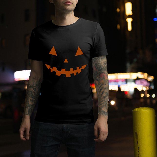Camiseta Halloween Jack O Lanterna Silhouette T-Shirt (Halloween Jack O Lantern T-Shirt)