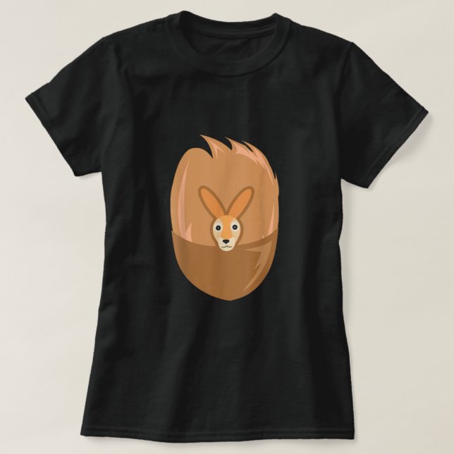 Camiseta Halloween Kangaroo Costume - Kangaroo With Pocket (Frente do Design)