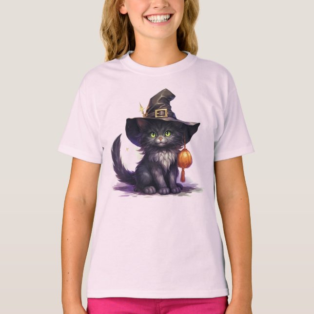 Camiseta Halloween Kitten (Frente)