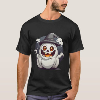 Camiseta Halloween Kürbis Geist