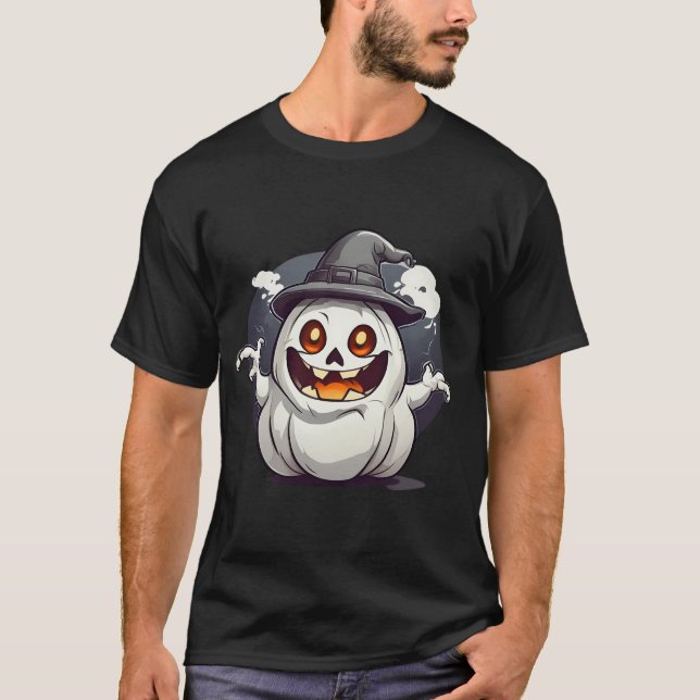 Camiseta Halloween Kürbis Geist (Frente)