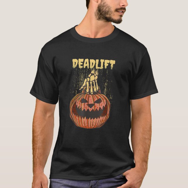 Camiseta Halloween Lanterna Pumpkin Mau Zombie Par (Frente)