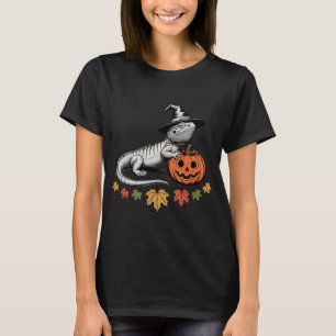 Camiseta Halloween Lizard com chapéu de abóbora