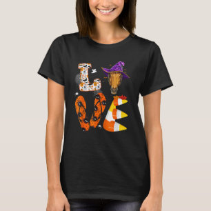 Camiseta Halloween Love Horse Witse Hat Equestrian