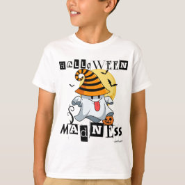 Camiseta Halloween Madness Engraçado Fantasma Outubro Coloc