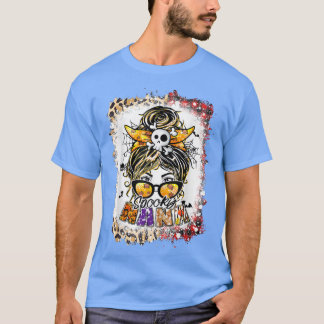 Camiseta Halloween Mãe A Vida Mensageira Bun Scary Spooky N