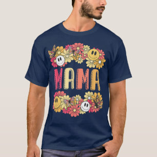 Camiseta Halloween Mãe Assustadora 60 70 Hippie Floral Hall