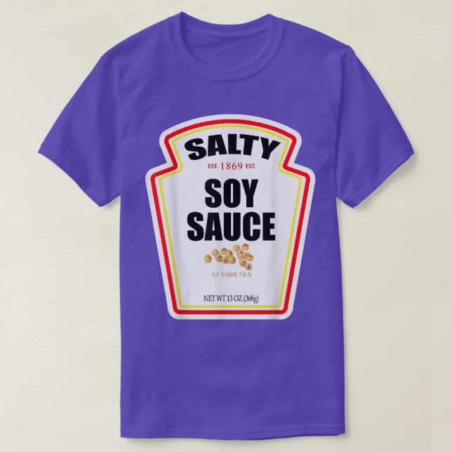 Camiseta Halloween Matching Costume Salty Soy Sauce Bottle  (Frente do Design)