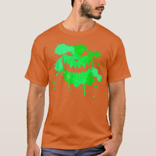 Camiseta Halloween Mau assustador Jack o Lanterna Sorrindo
