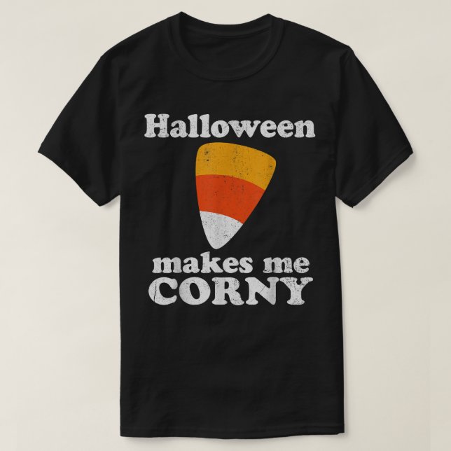 Camiseta Halloween Me Faz Engraçado Engraçado Corno De Maçã (Frente do Design)