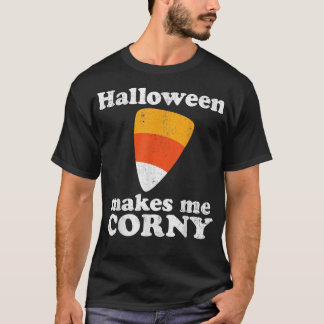 Camiseta Halloween Me Faz Engraçado Engraçado Corno De Maçã