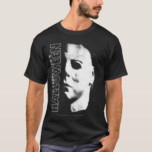 Camiseta Halloween Michael Myers Face Large Face Long Sleev