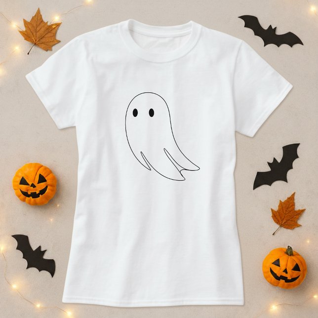 Camiseta Halloween mínimo de estrutura de tópicos do fantas (Criador carregado)
