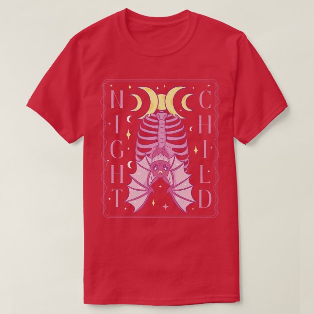 Camiseta Halloween Mística Mística de Bruxa Mística Noturna (Frente do Design)
