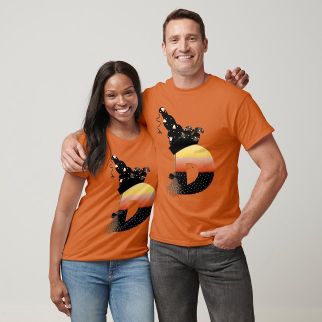 Camiseta Halloween Monograma - Letra D (Unissex)