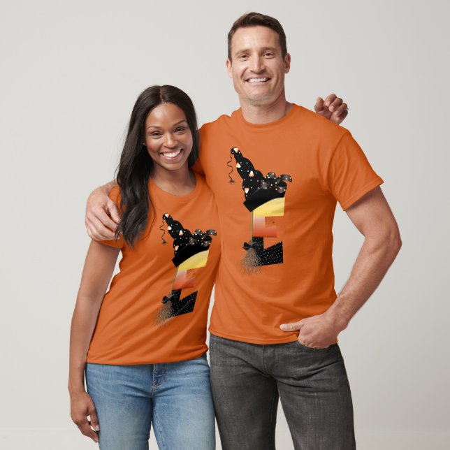 Camiseta Halloween Monograma - Letra E (Unissex)