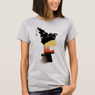 Camiseta Halloween Monograma - Letra F