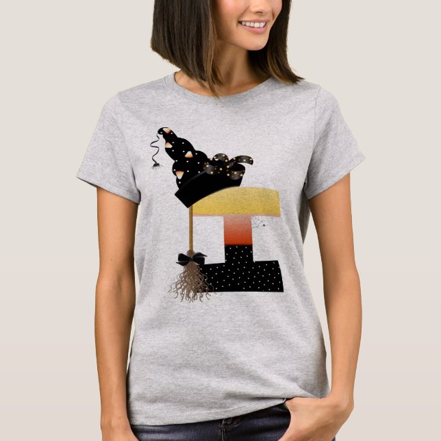 Camiseta Halloween Monograma - Letra I (Frente)
