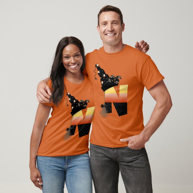Camiseta Halloween Monograma - Letra N (Unissex)