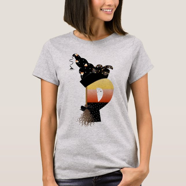 Camiseta Halloween Monograma - Letra P (Frente)