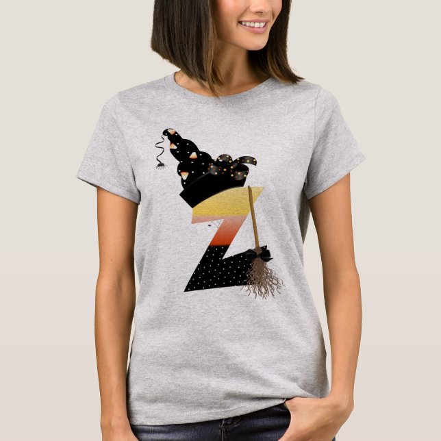Camiseta Halloween Monograma - Letra Z (Frente)