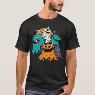 Camiseta Halloween/Monster/Outubro/Queda