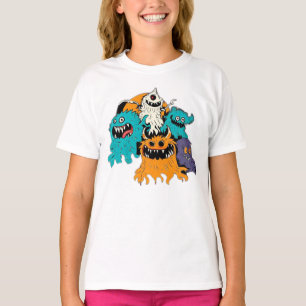 Camiseta Halloween/Monstro/Outubro/Outono