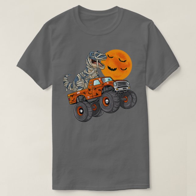 Camiseta Halloween Mummy Monster Truck Boys (Frente do Design)