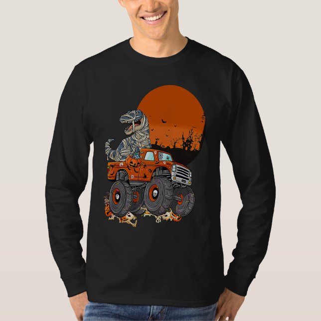 Camiseta Halloween Mummy Rex Monster Truck (Frente)