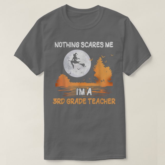 Camiseta Halloween Nada me assusta Eu sou uma professora do (Frente do Design)