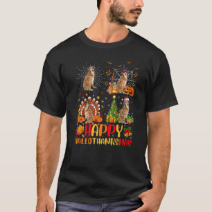 Camiseta Halloween Natal Brittany Spaniel Cão Hallothan